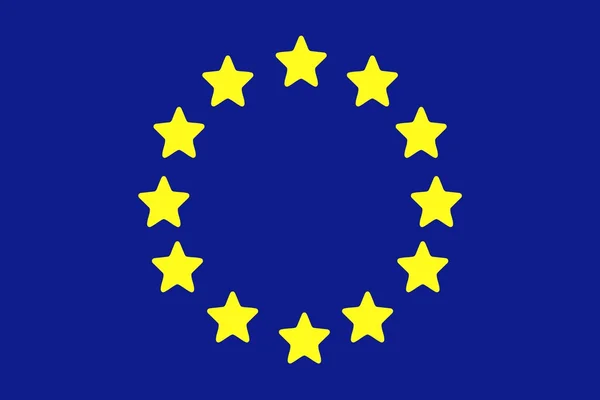 欧盟旗帜 — 图库照片