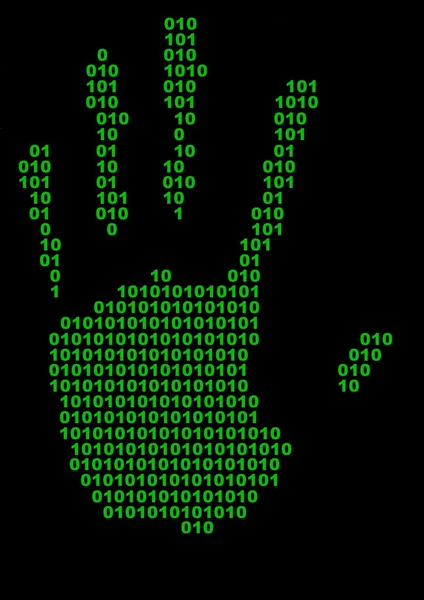 Binary hand — Stock Photo, Image