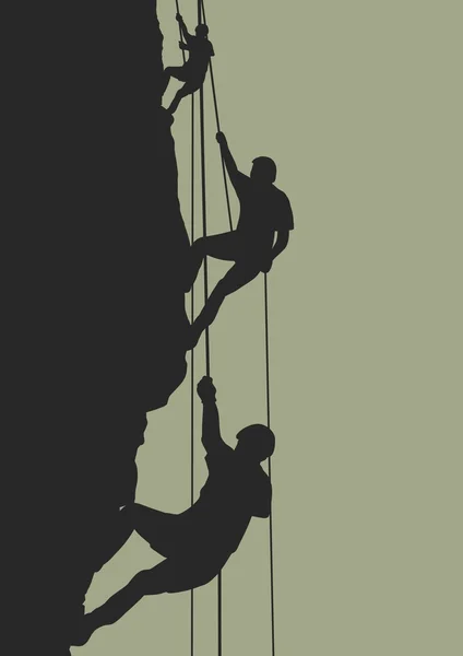 Squadra arrampicata — Foto Stock