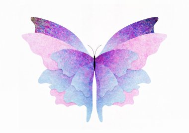 Textured butterfly clipart