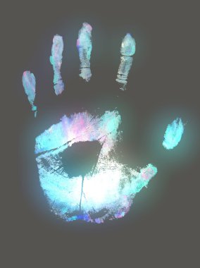 Glowing hand clipart