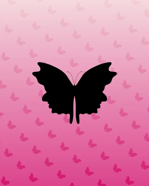 Schmetterling auf rosa — Stockfoto