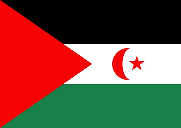 Bandiera del Sahara occidentale — Foto Stock
