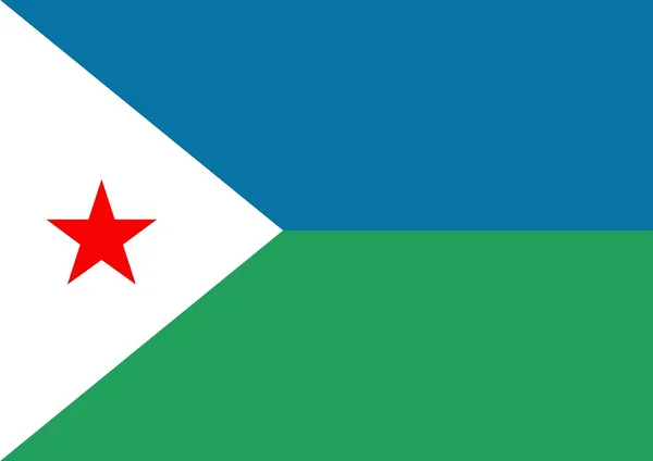 Džibutská vlajka — Stock fotografie
