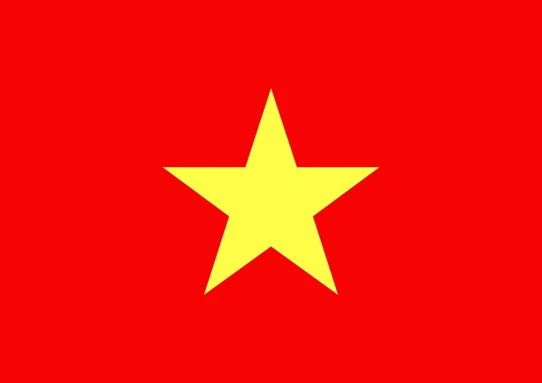 Ilustração de uma bandeira do Vietnã — Fotografia de Stock