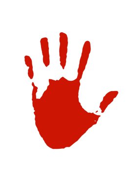 Red handed clipart