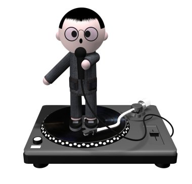 Karaoke kid clipart