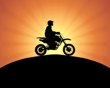 Motor biker clipart