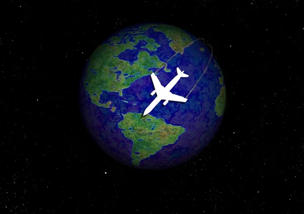 Wereld vliegen — Stockfoto