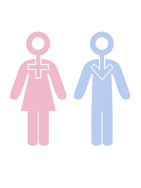 Mannelijke en vrouwelijke — Stockfoto