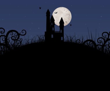 Spooky scene clipart