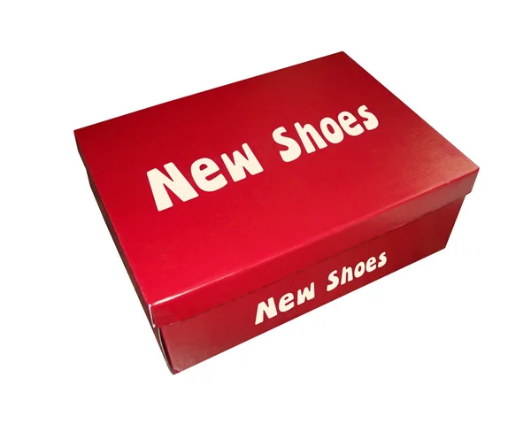 Новая коробка для обуви — стоковое фото