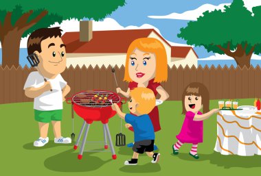 Backyard BBQ clipart