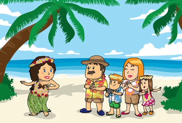Spiaggia delle Hawaii Illustrazioni Stock Royalty Free