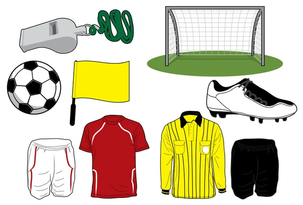 Iconos de fútbol Ilustración De Stock