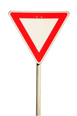 Priority road sign clipart