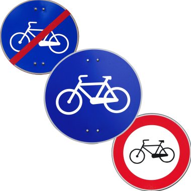 differerent Bisiklet yol işaret izleme