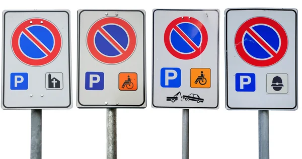 Reserved parking road signs — Stock Photo, Image