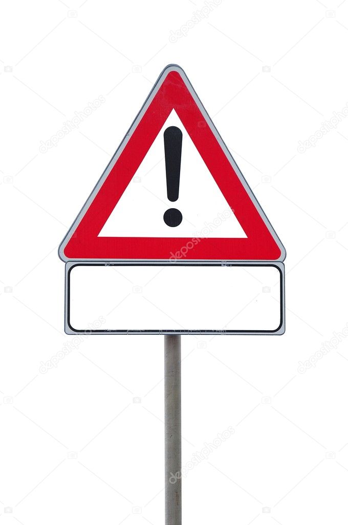 Attention road sign
