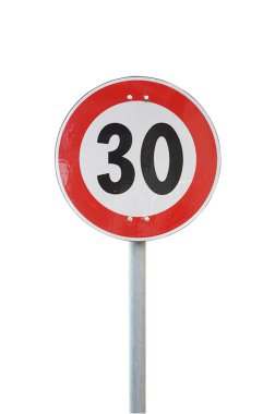 Speed limit road sign clipart