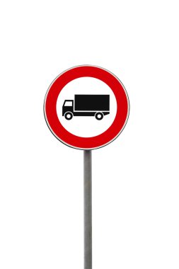 Truck interdiction road sign clipart