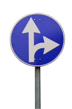 Right turn road sign clipart