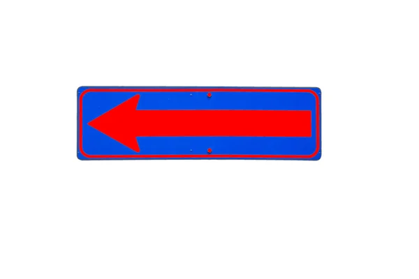 Red One way road sign — Stock Photo, Image