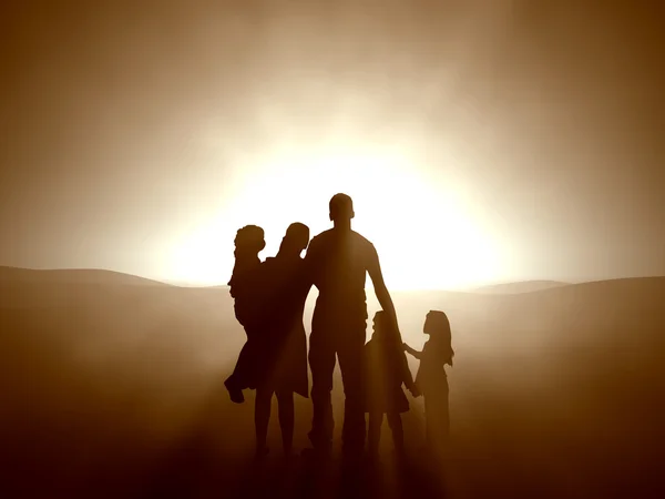 La famille dans la lumière — Photo