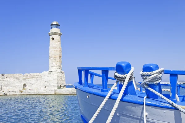 stock image Beacon at the entrance of the harbor