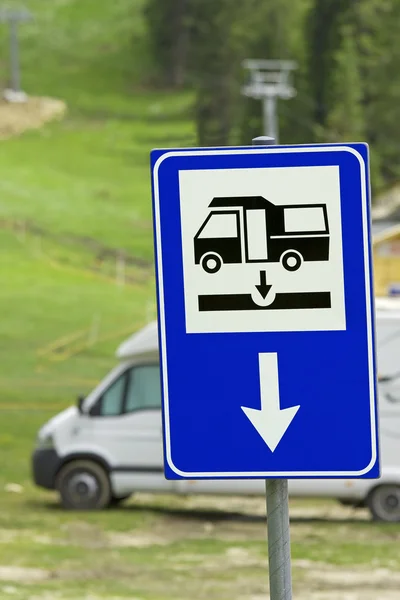 stock image Parking area for campers