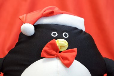 mutlu yeni yıl penguen Noel Baba