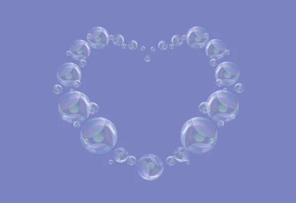 Серце бульбашки — стоковий вектор