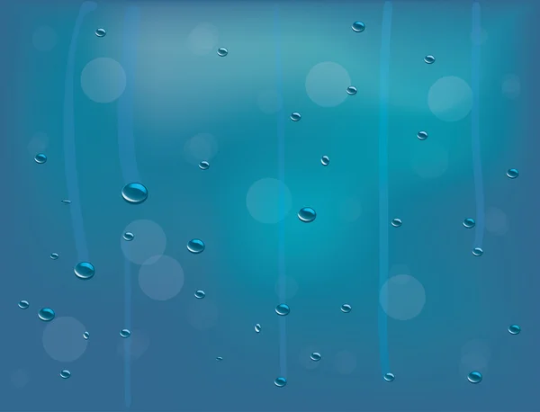 Water drops on window — Stock Vector