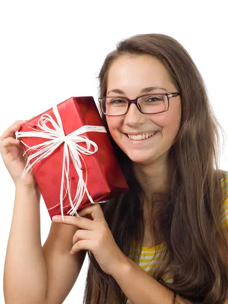 stock image The girl with a gift