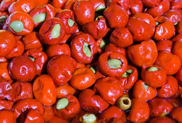 辣椒和橄榄色 — 图库照片