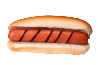 Plain Hot Dog with Grill Marks clipart