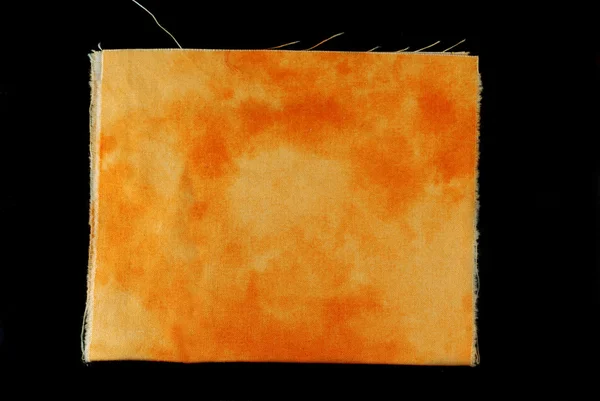 Orange Tye-Dyed Fabric Swatch — Stock Photo, Image