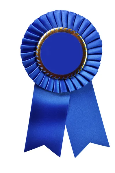 Modrá stuha Award (s ořezovou cestou) — Stock fotografie