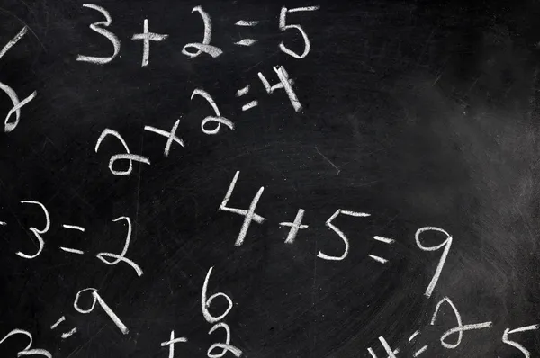 stock image Equations on Chalkboard