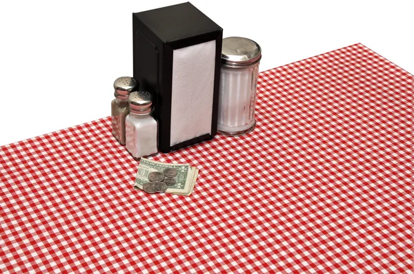 De instelling van de tabel bij diner — Stockfoto
