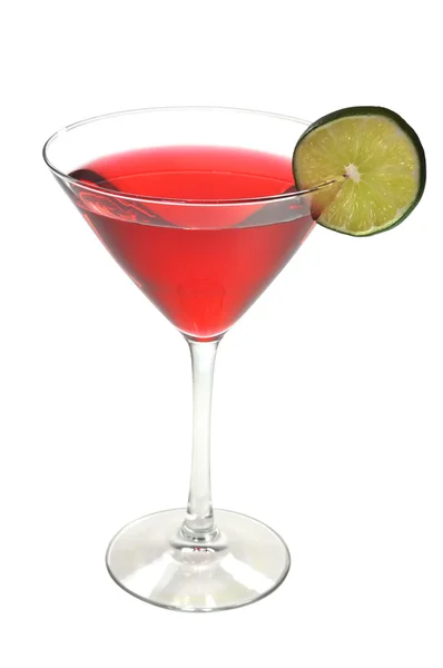 Cosmopolitan drink, lime, isolerad, urklippsbana — Stockfoto