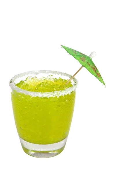 Gefrorene Margarita, Regenschirm, isoliert — Stockfoto