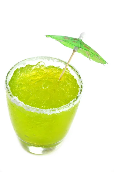 Gefrorene Margarita, Regenschirm, isoliert — Stockfoto