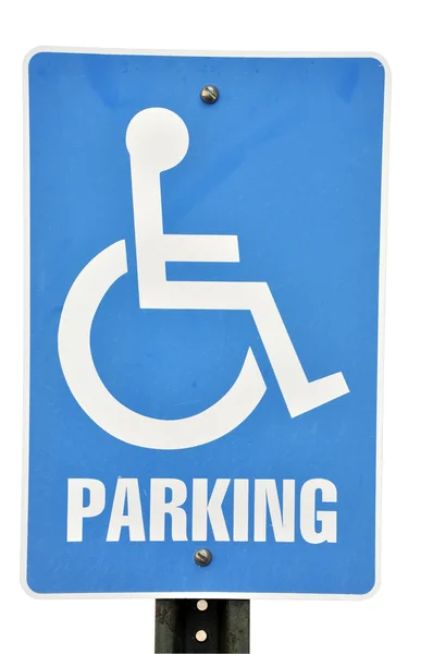 Знак "Автостоянка для инвалидов" — стоковое фото