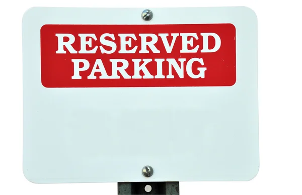 Prázdné vyhrazené parkovací značka — Stock fotografie