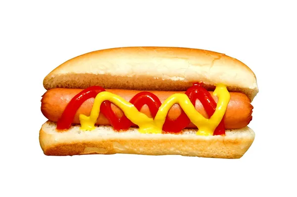 Hot dog, samostatný — Stock fotografie