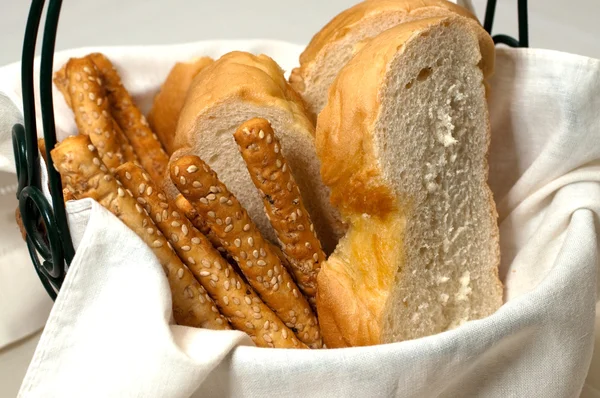 Italian Bread and Breadsticks — Stock Photo, Image