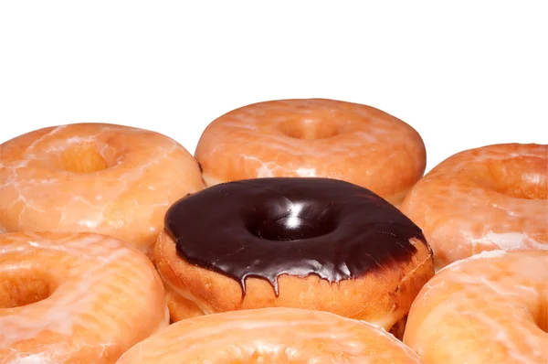 Chocolate and Glazed Donuts — Stock Photo, Image