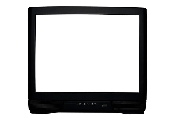 텅 빈 스크린을 가진 텔레비전 — 스톡 사진
