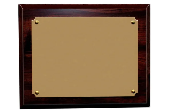 Award plaque geïsoleerd — Stockfoto